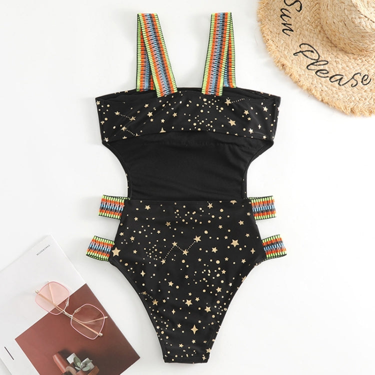 Woman Sexy Star Gilding One Piece Bikini Swimsuit, S, M, L, XL
