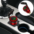 Motorcycle European-style Small-caliber Aluminum Alloy QC 3.0 + PD Fast Charge USB Charger, Red