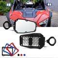 For 1.75 - 2 inch UTV-26 UTV / ATV Three Color Rear Frame Reflective Mirror with LED Lights, UTV-26