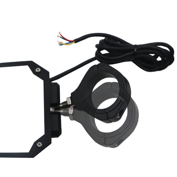 For 1.75 - 2 inch UTV-26 UTV / ATV Three Color Rear Frame Reflective Mirror with LED Lights, UTV-26