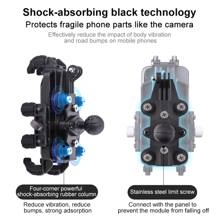 MOTOSLG Crab Motorcycle Phone Clamp Bracket, U-Type Headbar Mount with Anti-theft Lock, U-Type Headbar Mount, O-Type Rear Mirror Mount with Anti-theft Lock, O-Type Rear Mirror Mount, L-Type Rear Mirror Mount with Anti-theft Lock, L-Type Rear Mirror Mou...