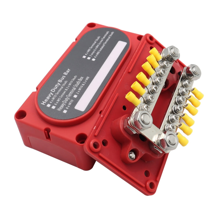 1 Pair 150A 12-48V RV Yacht Modified Double Row 12-way M6 Terminal Busbar with 24pcs Terminals, CP-3160
