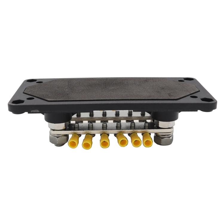 1 Pair 150A 12-48V RV Yacht Modified Double Row 12-way M6 Terminal Busbar with 24pcs Terminals, CP-3160