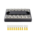 CP-4002 100A 48V RV Yacht Modified Double Row 5-way Busbar with 10pcs Terminals, CP-4002