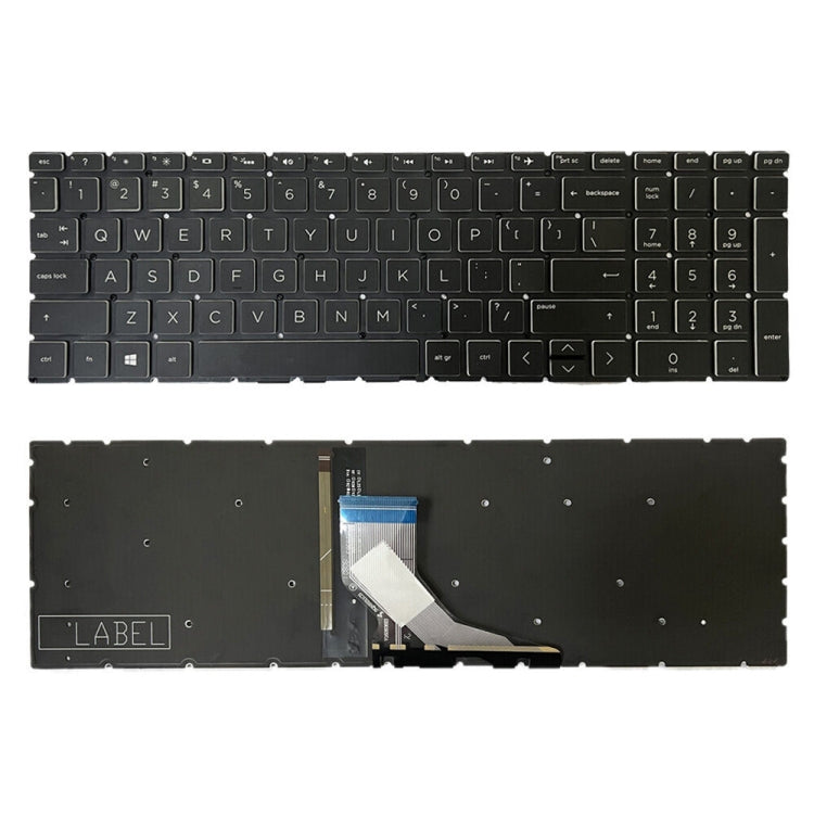 Crystal Cap US Version Laptop Backlight Keyboard, For HP Pavilion Gaming 15-DK