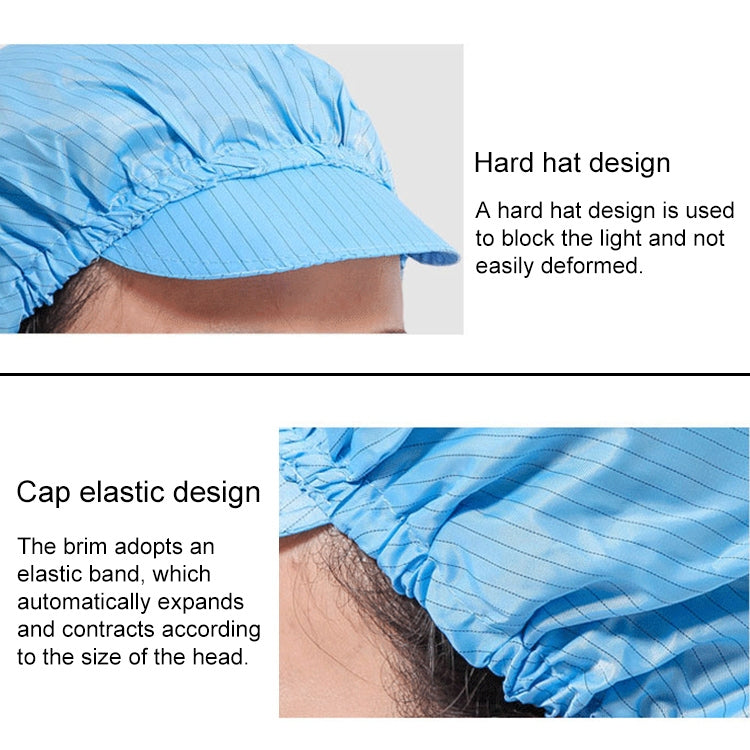 10 PCS Anti-static Dust-free Workshop Duck Tongue Working Cap With Skylight, S, L