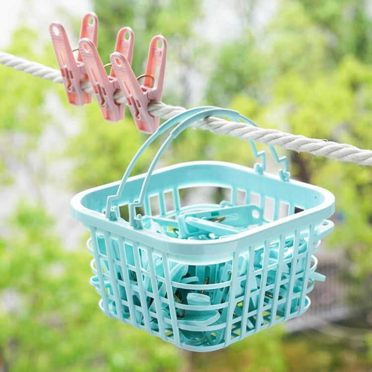Multifunctional Clothespin Household Plastic Basket Sock Clip 30 / Box, Random Color