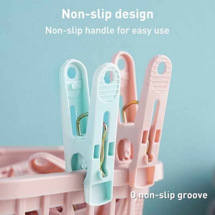 Multifunctional Clothespin Household Plastic Basket Sock Clip 30 / Box, Random Color