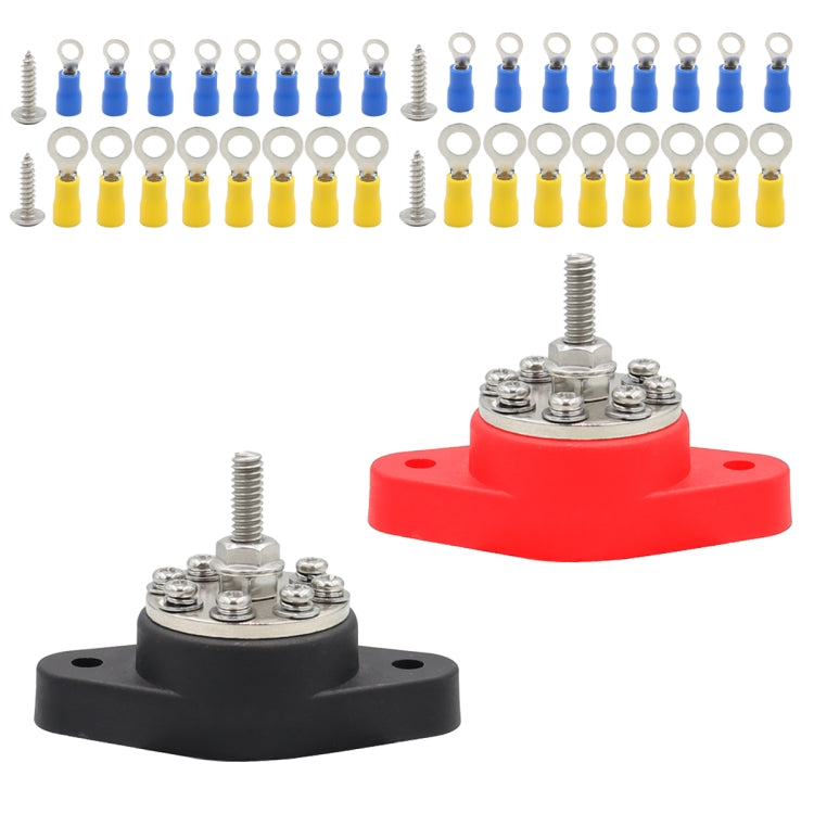 CP-4102 5/16 inch M8 RV Yacht 8-way Terminal Stud with 2pcs M5x20 Screws + Terminals, CP-410