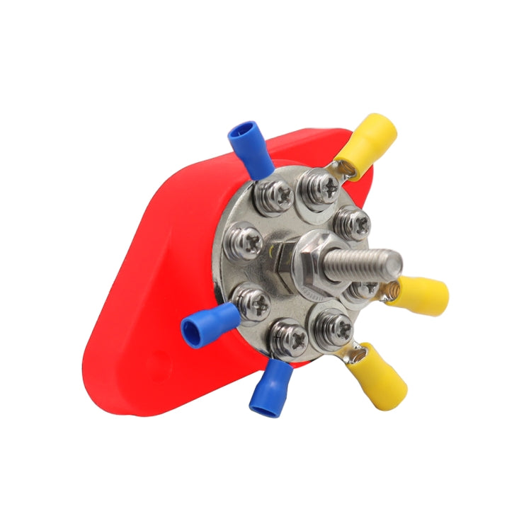 CP-4102 5/16 inch M8 RV Yacht 8-way Terminal Stud with 2pcs M5x20 Screws + Terminals, CP-410