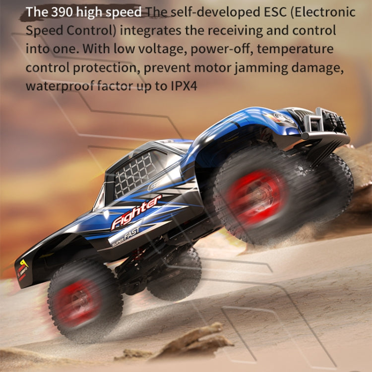 JJR/C Q39B 2.4G Four-wheel Drive High-speed Climbing Carbon Brush Motor RC Jeep, Q39B (Red), Q39B (Orange)