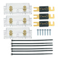 3 in 1 ANL Car Audio Modified Fuse Holder with 200A Fuse, 50A, 80A, 100A, 120A, 125A, 150A, 200A, 250A, 300A, 400A, 500A