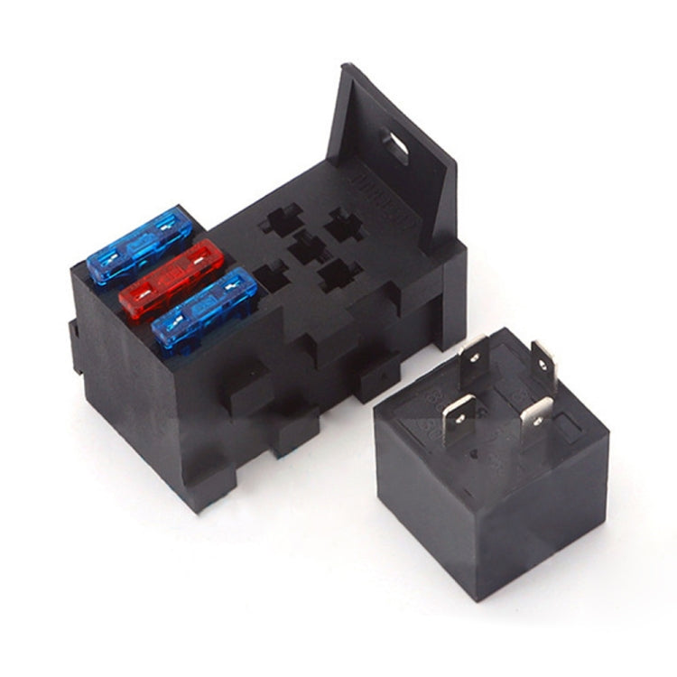 Car RV Engine Compartment Multi-Way Fuse Holder 3 Ways With Relay Holder, 12V 4 Pin, 12V 5 Pin, 24V 4 Pin, 24V 5 Pin