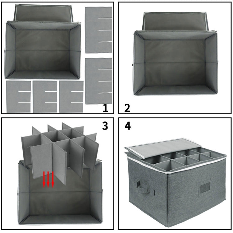 Foldable Stemmed Wine Glass Storage Box
