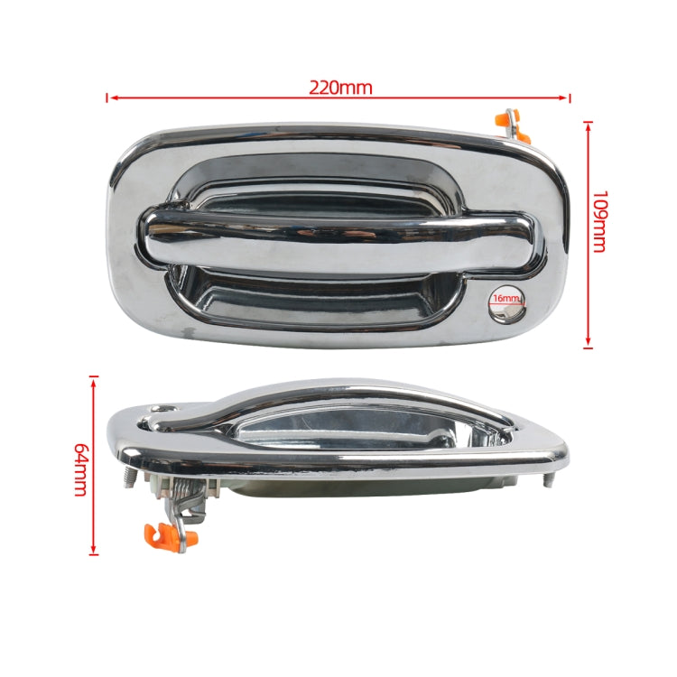 A8385-01 Car Front Left Electroplated Outside Door Handle for Chevrolet / GMC 15034985 FL, A8385-01