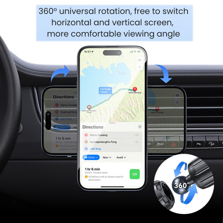 USAMS US-ZJ075 Magnetic Car Air Vent Phone Holder, ZJ075