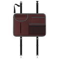 3087 Napa Texture Leather Car Seat Back Storage Bag, 3087 (Red), 3087 (Grey), 3087 (Brown)