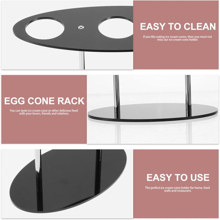 YX035 Acrylic Ice Cream Cone Rack Ice Cream Display Stand