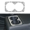 For Ford Mustang Mach E 2021 Car Rear Seat Cup Holder Frame Diamond Decorative Sticker, Rear Seat Cup Holder
