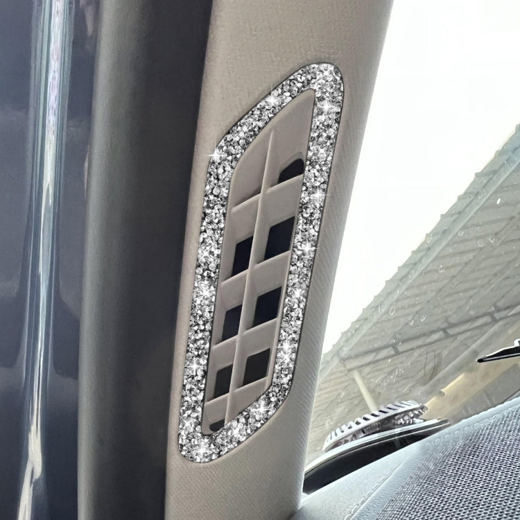 For Ford Mustang Mach E 2021 Car Door Pillar Air Outlet Diamond Decorative Sticker, Door Pillar Air Outlet