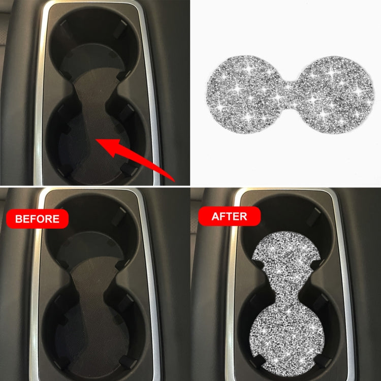For Ford Mustang Mach E 2021 Car Small Cup Base Diamond Decorative Sticker, Small Cup Base