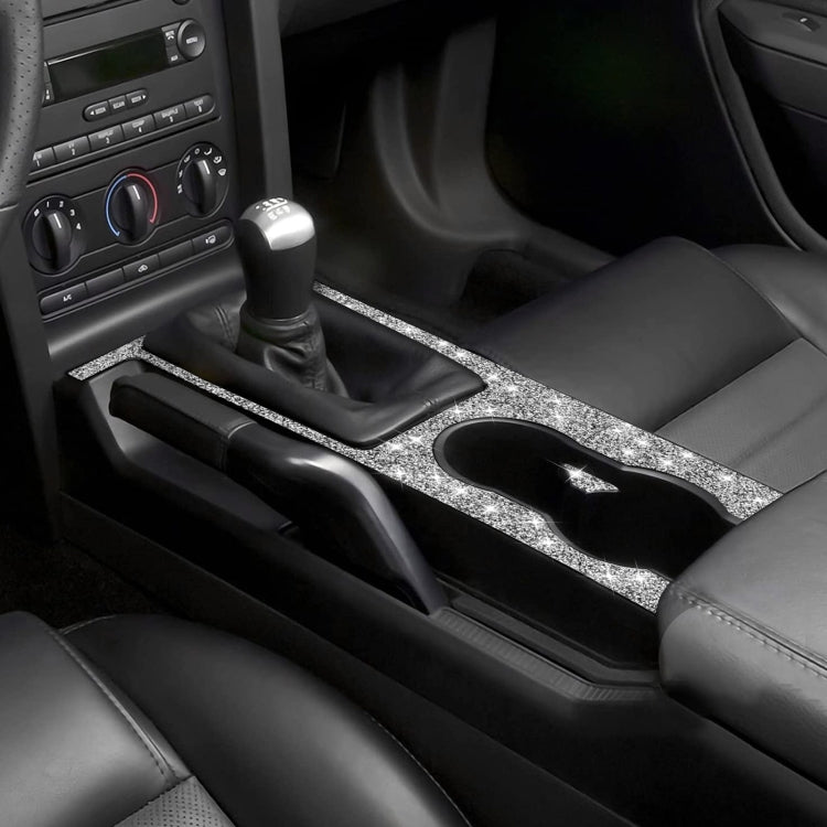 For Ford Mustang 2005-2009 Car Gear Panel Diamond Decorative Sticker, Left Drive, Gear Panel