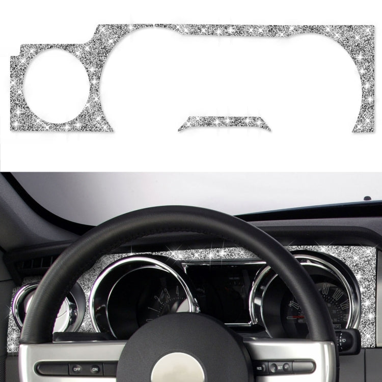 For Ford Mustang 2005-2009 Car Dashboard Frame Diamond Decorative Sticker, Left Drive, Dashboard Frame