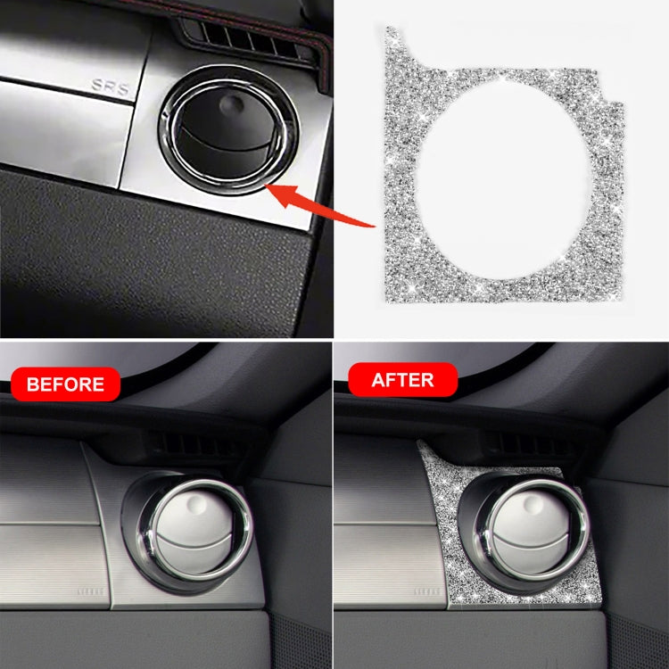 For Ford Mustang 2005-2009 Car Right Air Outlet Diamond Decorative Sticker, Left Drive, Right Air Outlet