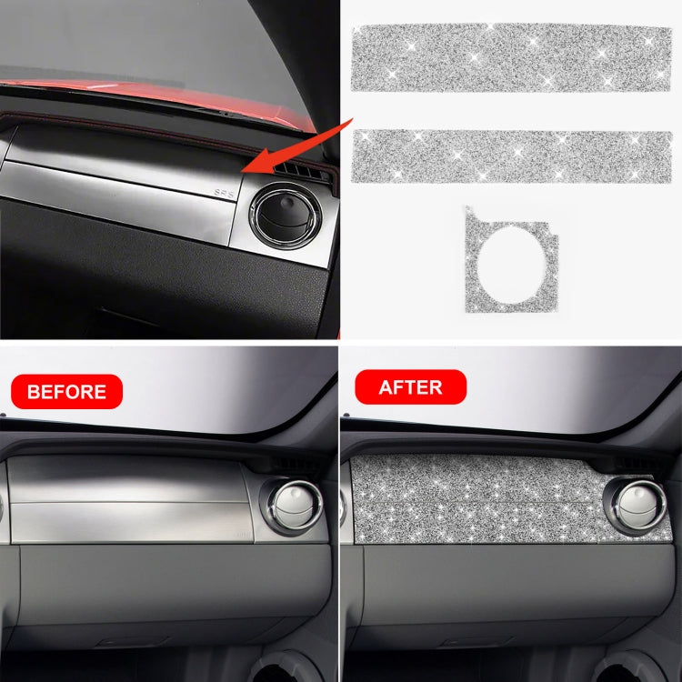 For Ford Mustang 2005-2009 Upper Part of Right Dashboard Diamond Decorative Sticker, Left Drive, Right Dashboard