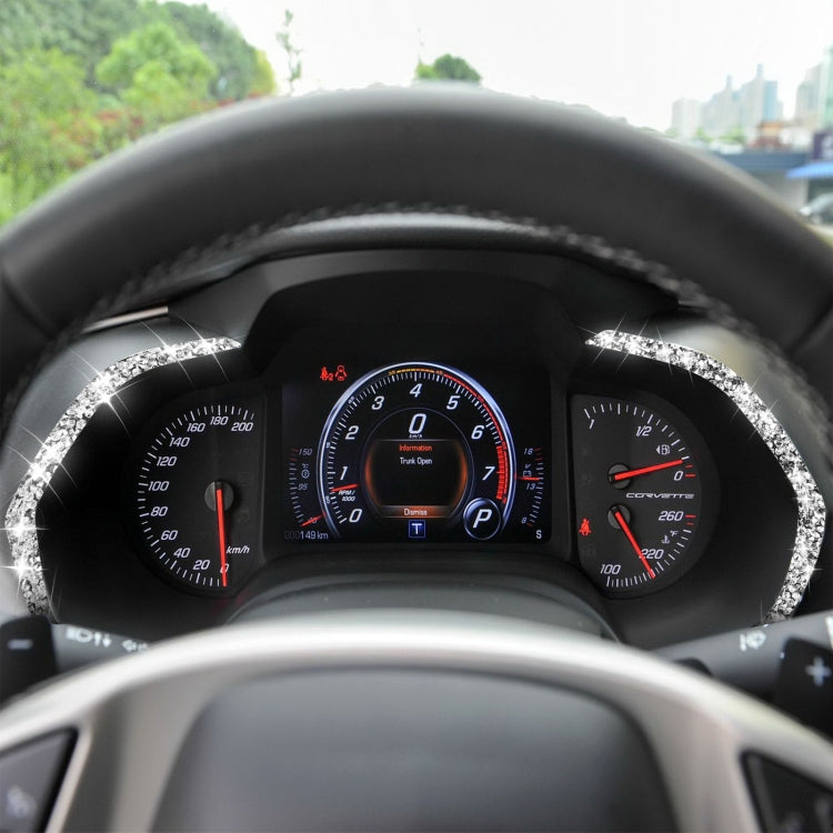 For Chevrolet Corvette C7 2014-2019 2 in 1 Car Dashboard Frame Diamond Decorative Sticker, Left Drive, 2 in 1 Dashboard Frame