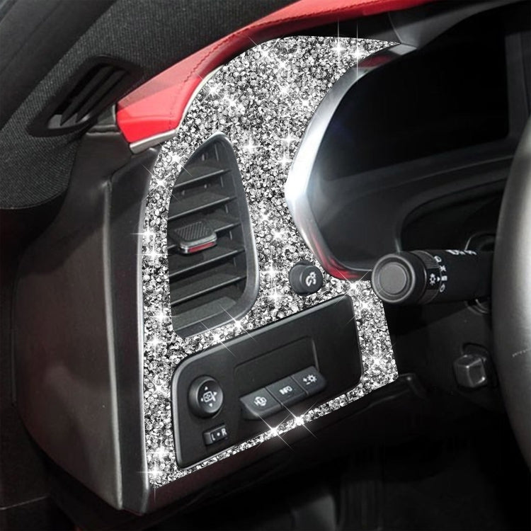 For Chevrolet Corvette C7 2014-2019 Car Left Air Outlet Panel Diamond Decorative Sticker, Left Drive, Left Air Outlet Panel