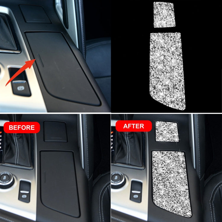 For Chevrolet Corvette C7 2014-2019 Car Cup Holder Cover Diamond Decorative Sticker, Left Drive, Cup Holder Cover