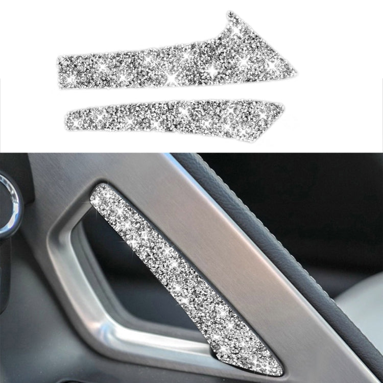 For Chevrolet Corvette C7 2014-2019 Car Center Arm Rest Diamond Decorative Sticker, Left Drive, Center Arm Rest