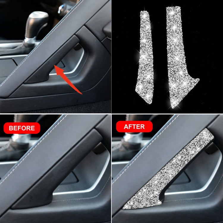 For Chevrolet Corvette C7 2014-2019 Car Center Arm Rest Diamond Decorative Sticker, Left Drive, Center Arm Rest