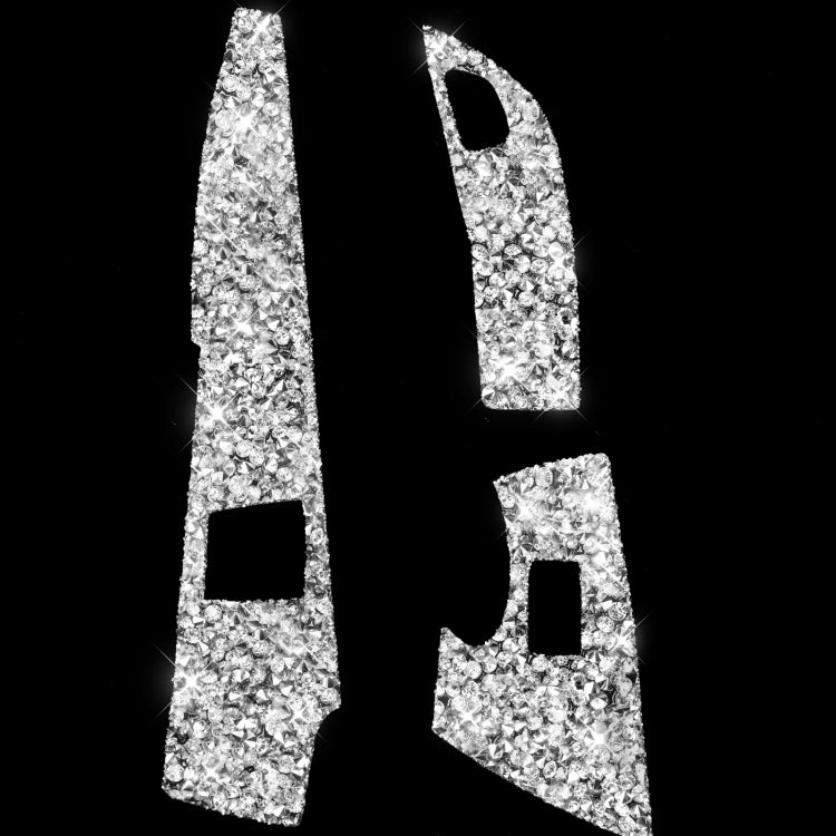 For Chevrolet Corvette C7 2014-2019 Car Door Button Panel Diamond Decorative Sticker, Left Drive, Door Button Panel