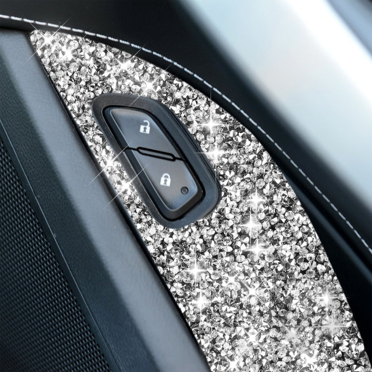 For Chevrolet Corvette C7 2014-2019 Car Door Button Panel Diamond Decorative Sticker, Left Drive, Door Button Panel