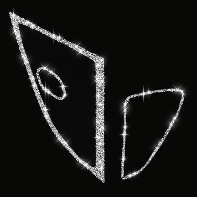 For Chevrolet Corvette C7 2014-2019 Car Door Speaker Frame Diamond Decorative Sticker, Left Drive, Door Speaker Frame