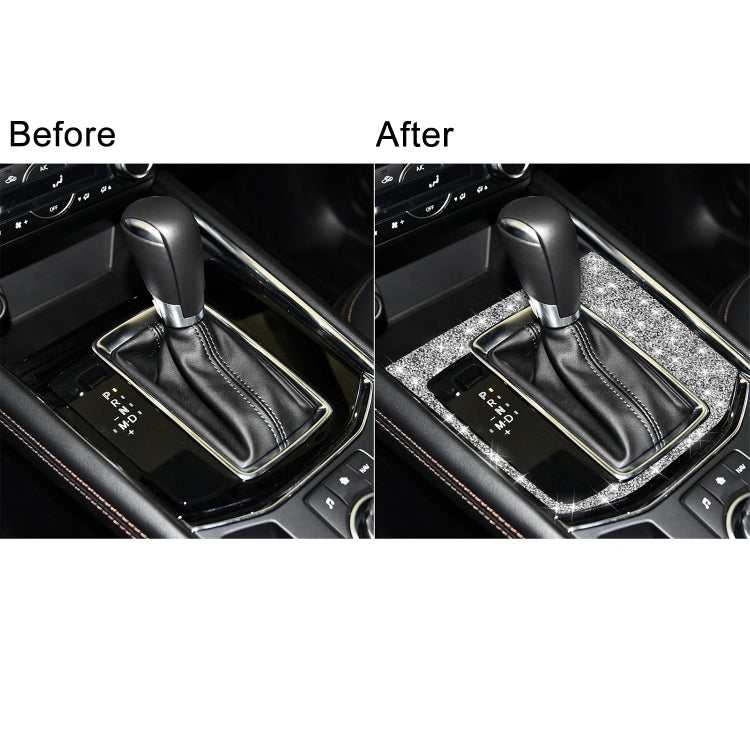 For Mazda CX-5 2017-2018 Car Gear Panel Diamond Decorative Sticker, Left Drive, Car Gear Panel, Left Drive