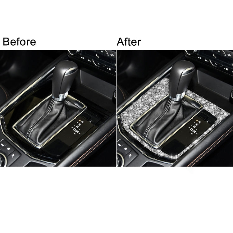 For Mazda CX-5 2017-2018 Car Gear Panel Diamond Decorative Sticker, Right Drive, Car Gear Panel, Right Drive
