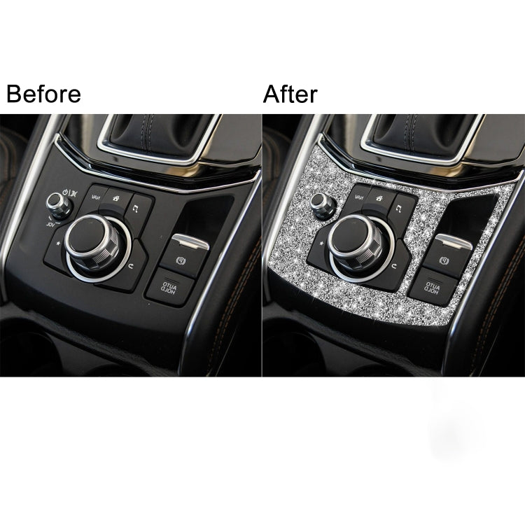 For Mazda CX-5 2017-2018 Car Electronic Handbrake Panel Diamond Decorative Sticker, Right Drive, Car Electronic Handbrake Panel, Right Drive