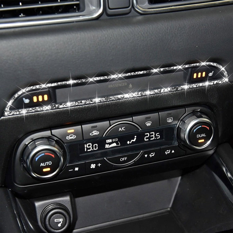 For Mazda CX-5 2017-2018 Car Center Control Panel Diamond Decorative Stickerr,Left and Right Drive Universal, Car Center Control Panel