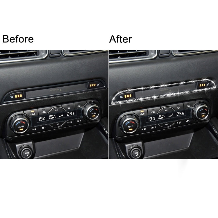 For Mazda CX-5 2017-2018 Car Center Control Panel Diamond Decorative Stickerr,Left and Right Drive Universal, Car Center Control Panel