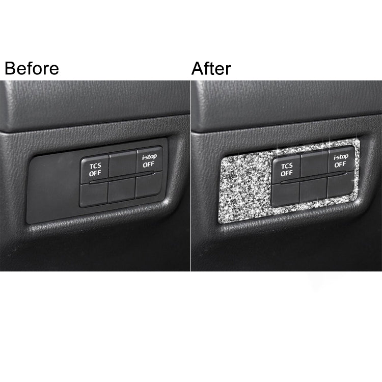 For Mazda CX-5 2017-2018 Car Headlight Panel Diamond Decorative Sticker, Left Drive, Car Headlight Panel, Left Drive