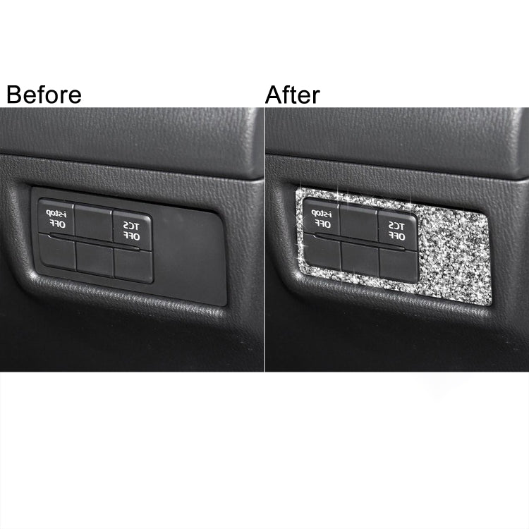 For Mazda CX-5 2017-2018 Car Headlight Panel Diamond Decorative Sticker, Right Drive, Car Headlight Panel, Right Drive