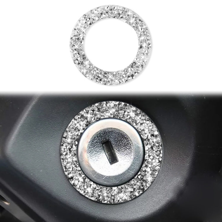 Car Ignition Switch Keyhole Diamond Decoration Sticker, Left Hand Drive, Ignition Switch Keyhole