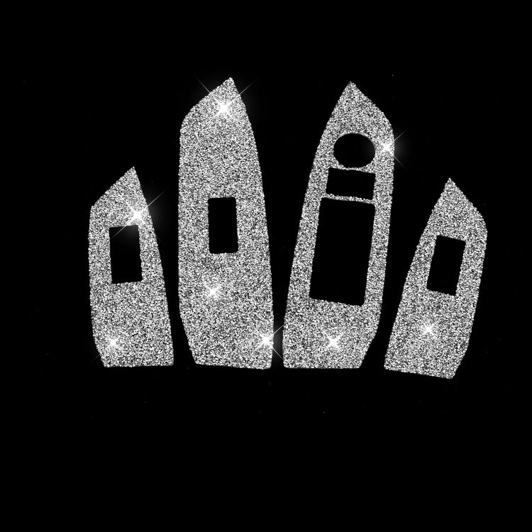 For Mazda CX-5 2017-2018 Car Window Button Panel Diamond Decorative Sticker, Left Drive, Car Window Button Panel, Left Drive
