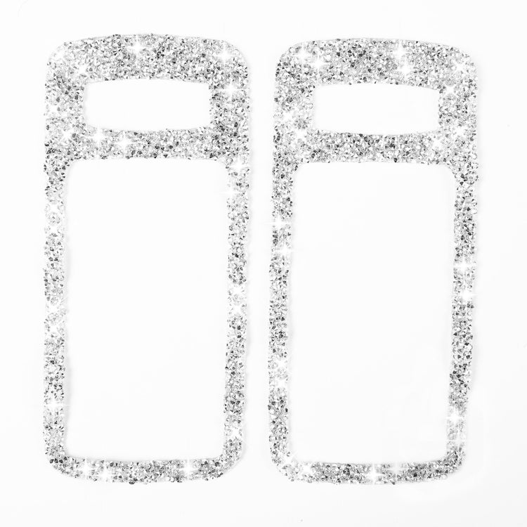2pcs Car Door Inner Handle Diamond Decoration Sticker, Left Hand Drive, Door Inner Handle