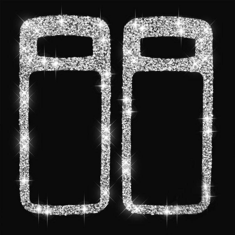 2pcs Car Door Inner Handle Diamond Decoration Sticker, Left Hand Drive, Door Inner Handle
