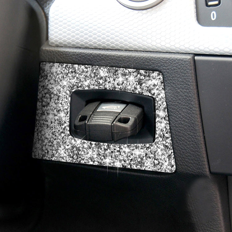 For BMW 3 Series E90 2005-2012 Car Ignition Switch Frame Diamond Decorative Sticker, Left Drive, Ignition Switch Frame, Left Drive