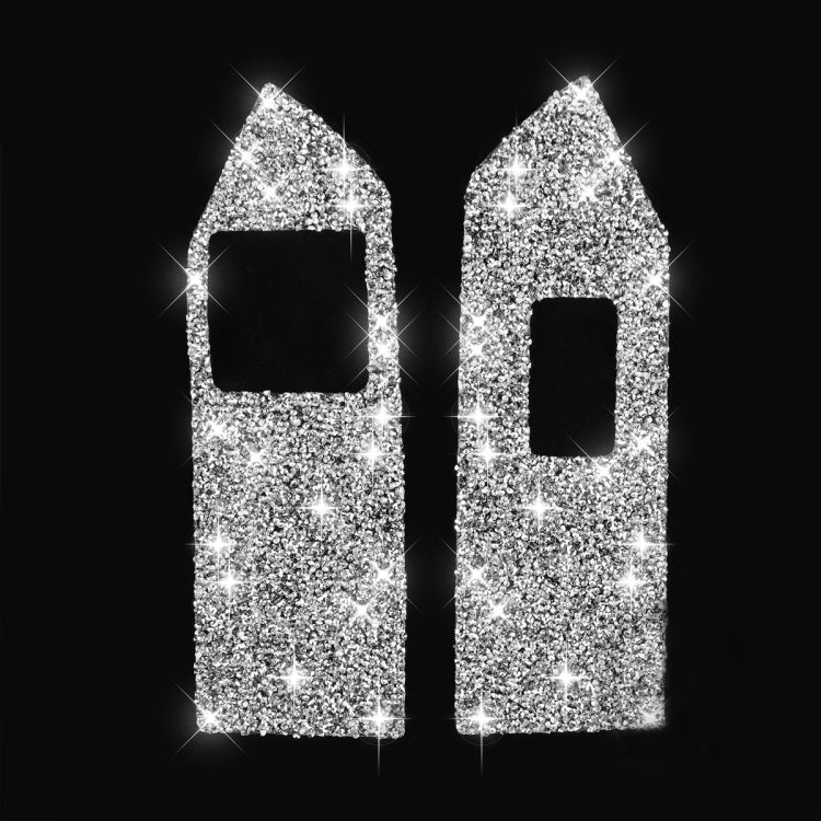 3pcs Car Window Glass Lifter Panel Diamond Decoration Sticker, Left Hand Drive, Window Glass Lifter Panel